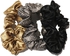 Slip Silk Large Scrunchies - Leopard/Gold/Black (Pack of 3)