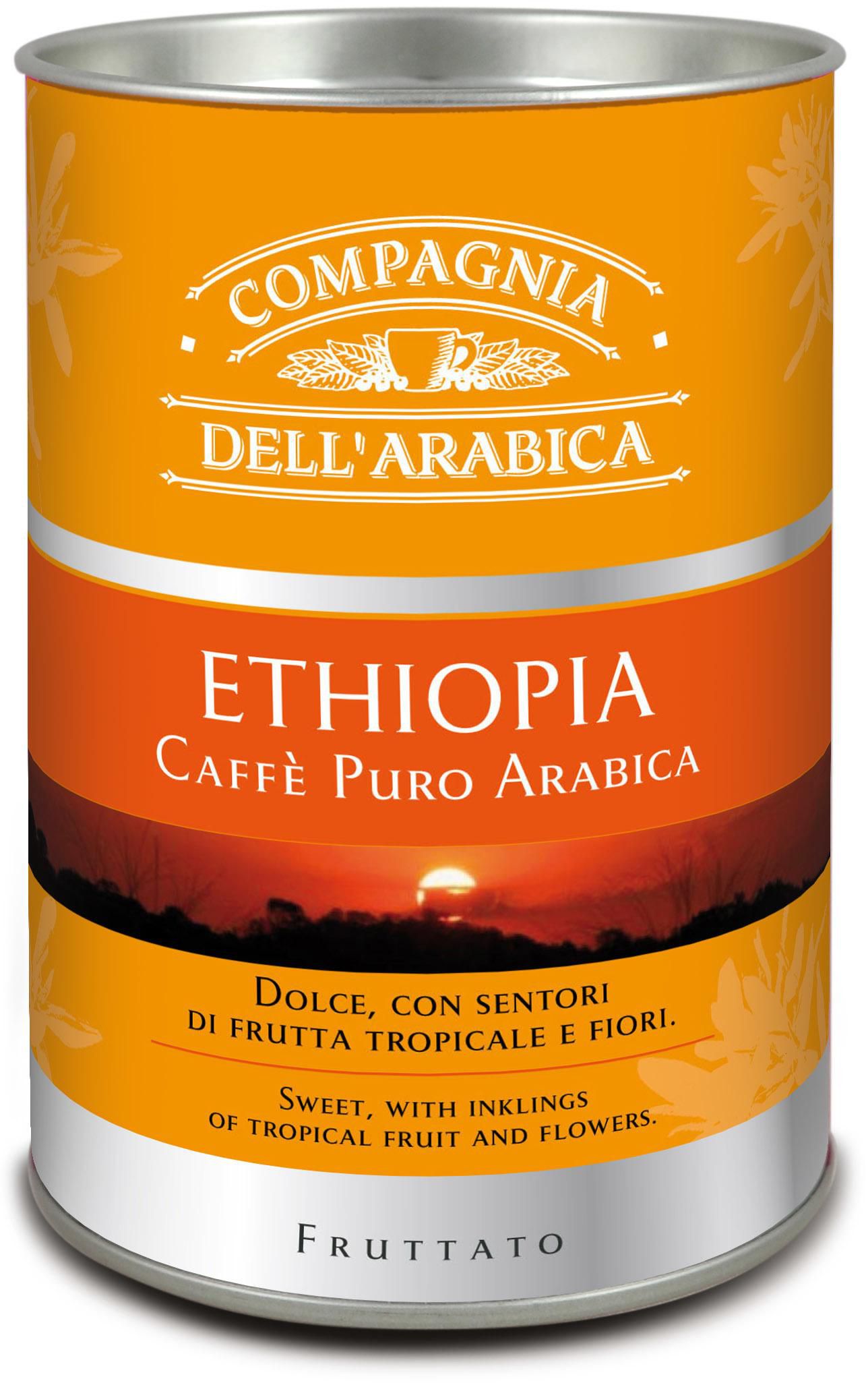 Compagnia Dell' Arabica Carton Tube Ethiopia Ground Coffee 125g 2 Packs