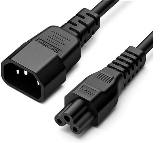 IEC 320 C14 to C5 Adapter Converter C5 to C14 AC Power Cable (1.8M)