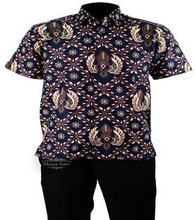 Batik Men Shirts 100% Cotton 05 - 3 Sizes (As Picture)