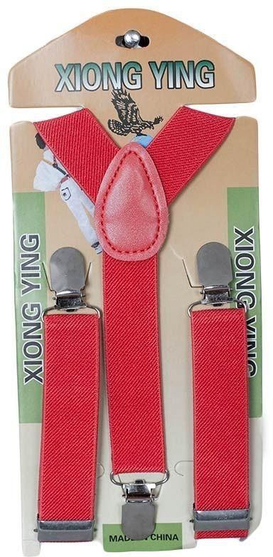 Fashion Red Kids Boy Girls Toddler Clip-on Suspenders Elastic Adjustable Braces