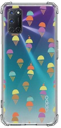 Classic Clear Series Case Cover For Oppo A92 Scoopy Cones