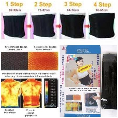Smartshopmalaysia 4 Step Adjustable  Shape Waist Slimming Belt (Black)