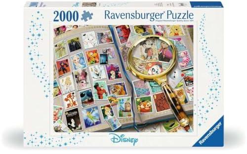 Ravensburger 16706 Disney Stamp Album - 2000 Piece Puzzle for Adults, Every Piece is Unique, Softclick Technology Means Pieces Fit Together Perfectly,Multicolor