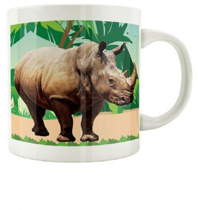 4D ADV Rhino Printed Mug – White + Free 4D Applications