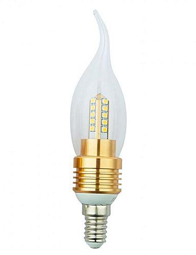 GLS E14 LED Candle - 4w - Tail Clear Gold Color Base - Warm