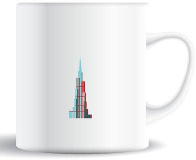 Premium Quality Two Sided Printed Coffee Mug Tea Cup Burj Khalifa For Home Office Gift Kids Men Women
