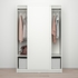 KLEPPSTAD Wardrobe with sliding doors - white 117x176 cm