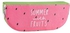 Kawaii Fruit PU Leather School Pencil Case Pink/Green