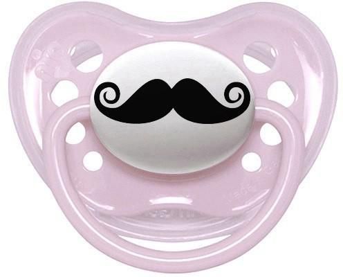 Little Mico Mustache Pacifier - Pink
