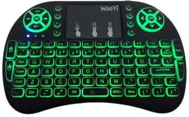 Wireless Keyboard With Touchpad Air Mouse - English/Russian Black/Green