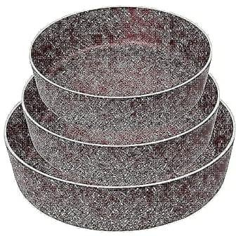 Tashan Granite Oven Pans Set (3 Pieces, Dark Red)