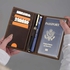 CONTACT'S Leather Men Passport Wallets Slim Passport Cover Men Travel Wallet Card Holder