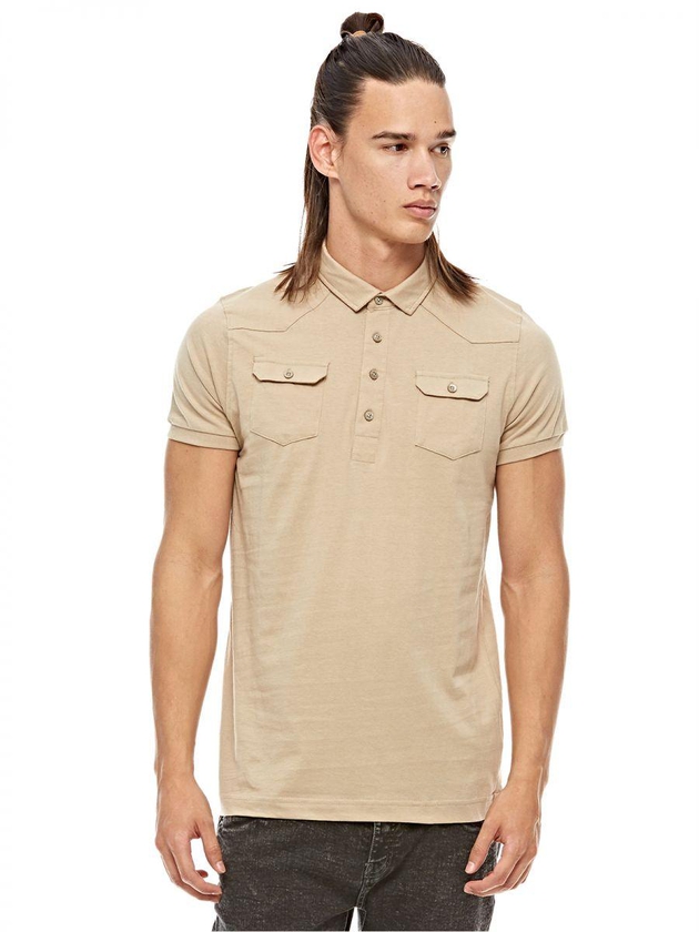 Brave Soul Polo Top for Men - Brown