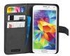 Promate Zimba-S5 for Samsung Galaxy S5 Premium Leather Wallet Folio Case - Black