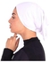 Farah Premium Cotton Lycra Open-End Underscarf Hijab Tube Bandana - Versatile And Comfortable Headwear - White