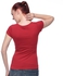 U.S. Polo Assn. 2121200H1CK-TMCK V Neck T-Shirt for Women - M, Red