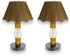 Set Of 2 Modern Metal Lampshades, Shabby Brown, Length 50 Cm