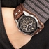 ساعة يد رجالي Fossil Men's Coachman CH2891 Brown Leather Quartz Watch with Black Dial