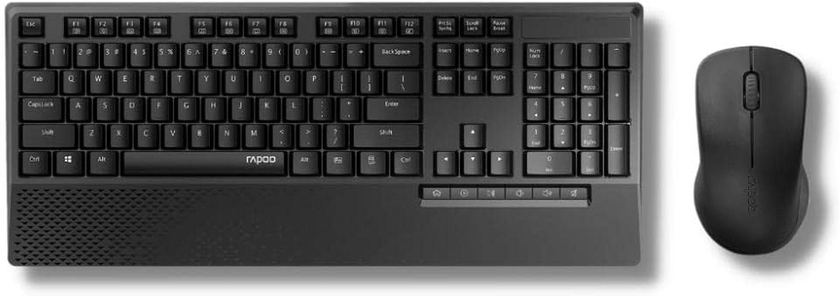 Rapoo X1960 Wireless Optical Mouse Keyboard Combo - Black