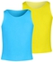 Silvy Set Of 2 Tank Tops For Girls - Light Blue Yellow, 4 - 6 Years