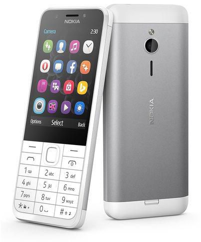 Nokia 230 موبايل ثنائي الشريحة - 2.8 بوصة - فضي