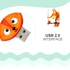 MicroDrive 128GB USB 2.0 Creative Cute Fox U Disk