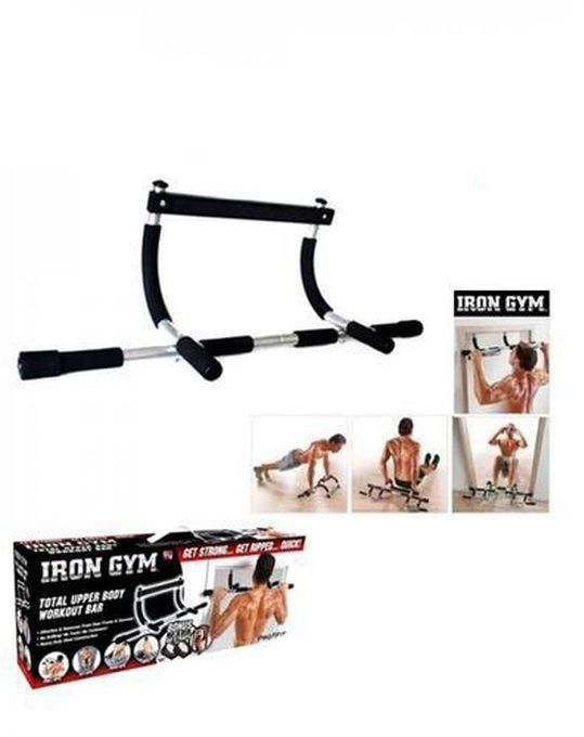Iron Gym Door Bar- Total Upper Body Workout Bar - Free Wrist Support