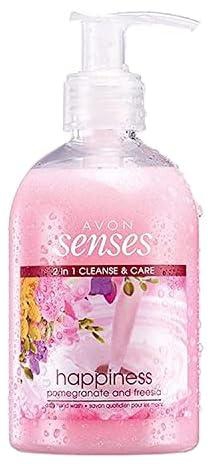 Avon Sense 2-in-1 Cleanse & Care Happiness Daily Hand Wash with Pomegranate and Freesia - 250ml