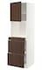 METOD / MAXIMERA خزانة عالية لميكروويف وباب/3 أدرا, أبيض/Lerhyttan صباغ أسود, ‎60x60x200 سم‏ - IKEA