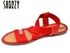 Shoozy Women Flat Sandals- RED
