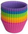 Pantry Elements Silicone Baking Cups - Set Of 12 Reusable Cupcake Liners Multicolour