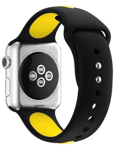 Siicone Strap For Apple Watch 42 mm Black/Yellow