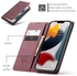 Caseme جراب فليب حمايه من الجلد الطبيعى وحامل للكروت وبطاقات- لون (أحمر) (iPhone 13 Pro Max) ايفون 13 برو ماكس