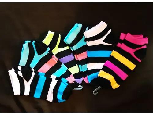 Fashion Ankle Happy Socks 12 Pairs Set 100% Cotton Assorted .Pure Cotton Assorted Colours Adults foot size Strip happy socks Colour and Pattern may vary. Trendy and Classy