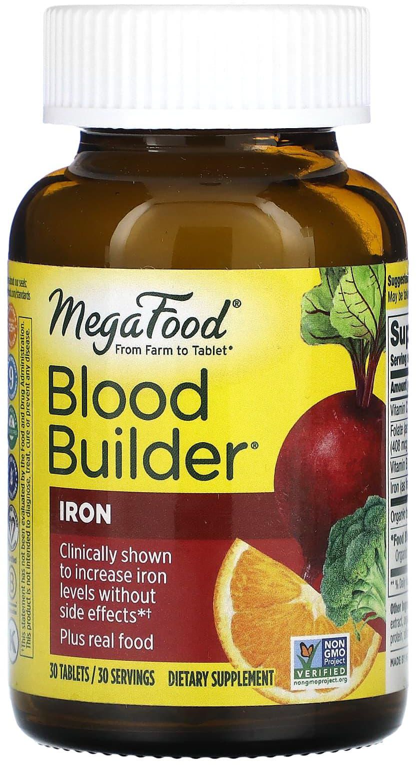 MegaFood, مكمل بناء الدم Blood Builder، عدد 30 قرصًا