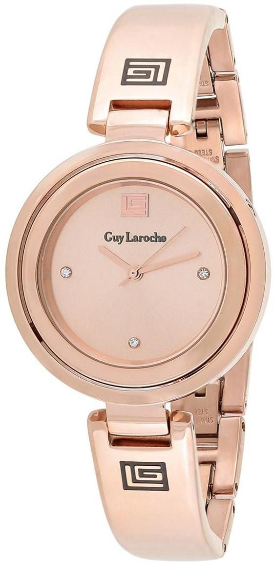 Guy Laroche Women's Rose Gold Dial Stainless Steel Band Watch - L5006-05
