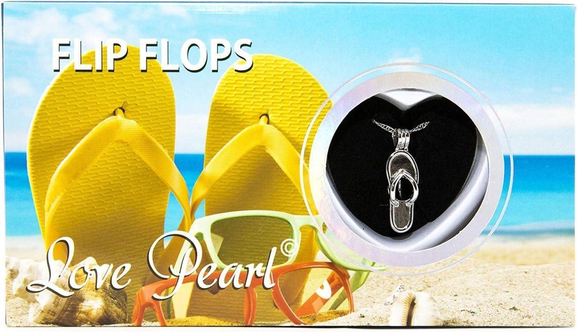 Love Pearl Flip Flop Necklace Summer Pearl Oyster Necklace Kit Wish Pearl Gifts One Size