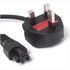 Switch2com 3Pin UK to c5 Laptop Notebook Power with Fuse Cable (Black)