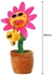 Toy Sunflower Dancing Singing Talking Repeating Recording Soft Plush Flower Toy 120 Songs Musical Funny Gift For Adult Kids Battery 1200 Mah -Pink