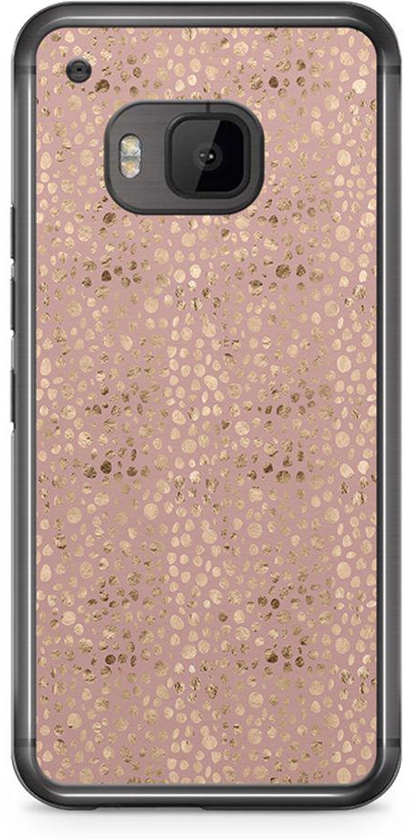 2D Print Protective Case Cover For HTC M9 Elegant Gold Pattern