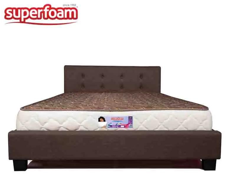 (BLACK FRIDAY DEALS)Superfoam memory foam home living bed mattress super high density brown and white  5 ft x 6 ft x 8 inch thickness home and kitchen furniture bedroom furniture m