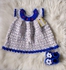 TITEMA CRAFT Crochet Collared Baby Dress