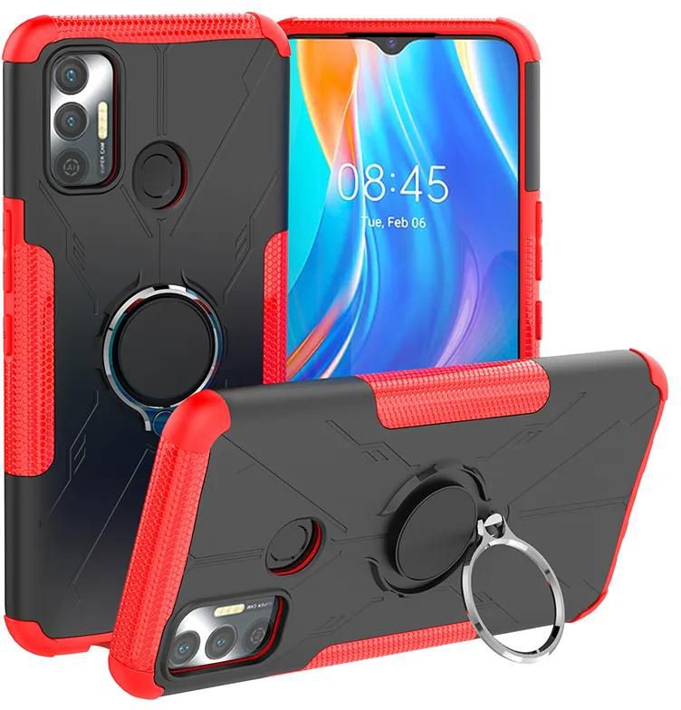 Tecno Spark 7 Case,Phone Case for Tecno Spark 7, 6.5" [Drop-protection] with Car Magnetic Ring Holder