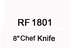 سكينة الشيف 8 انش RF1801 من RoyalFord