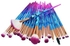 20-Piece Nylon Hair Foundation Brush Makeup Kit Blue