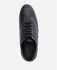 Artwork Lace Up Genuine Leather Casual Shoes - Black