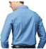 Solid Shirt Full Sleeve With Neck And Buttons For Men - Blue