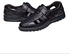 Fashion Xiuxian Shoes Men's Cow Leather Lightweight and Durable Sandals with Upper Buckle Strap (Black, 42)