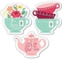 Big Dot of Happiness Floral Let’s Par-Tea - DIY Shaped Garden Tea Party Cut-Outs - 24 Count